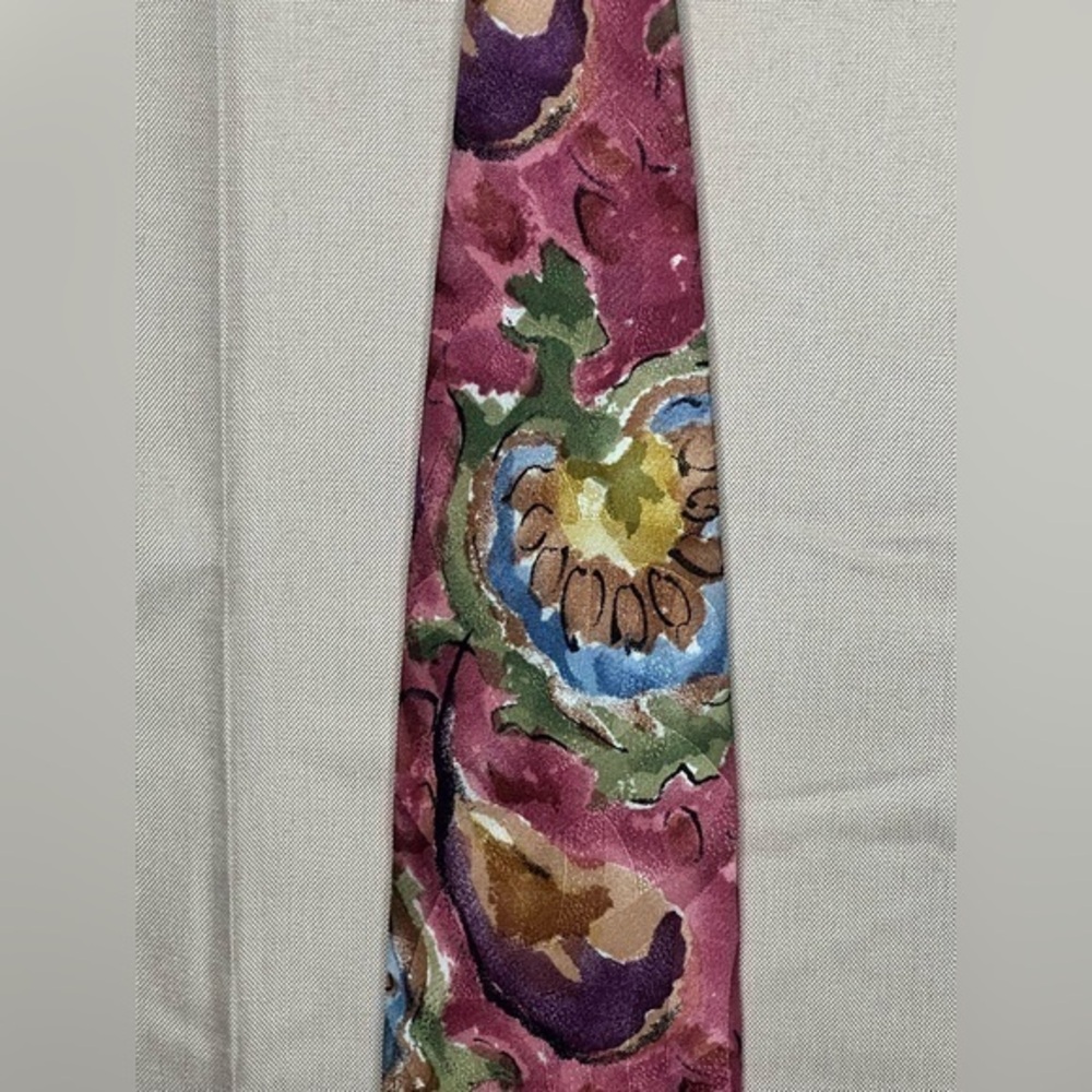Vintage Britches men’s great outdoors silk watercolor tie